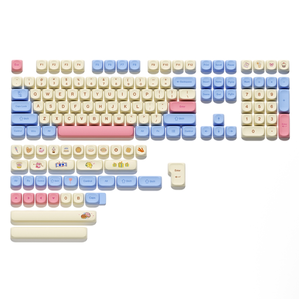 Xvx Rainbow Candy MOA Profile Double-Shot PBT Keycap Set 143 คีย์