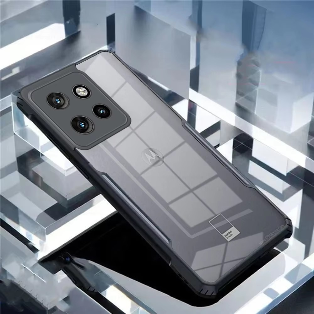 อะคริลิคใสปกหลังสําหรับ Motorola Moto G75 2024 กรณี PC + กรอบ TPU เลนส์ป้องกันกันกระแทก Moto G85 Mot