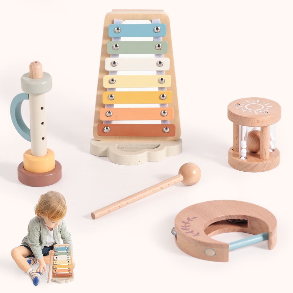 เด็กไม้เครื่องดนตรีของเล่นเด็กประสาทสัมผัสพัฒนาของเล่น Montessori ของเล่นการเรียนรู้ในช่วงต้นสําหรับเด็กวัยหัดเดิน
