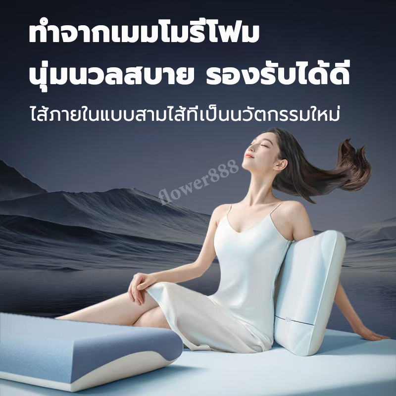 แกนหมอนเมมโมรีโฟมมีความยืดหยุ่นสูง ใช้ในบ้าน ผู้ใหญ่ แกนหมอนรองคอนักเรียน หอพัก หมอน หมอนสุขภาพ 40x70 ซม หมอนหนุนโรงแรม Memory foam