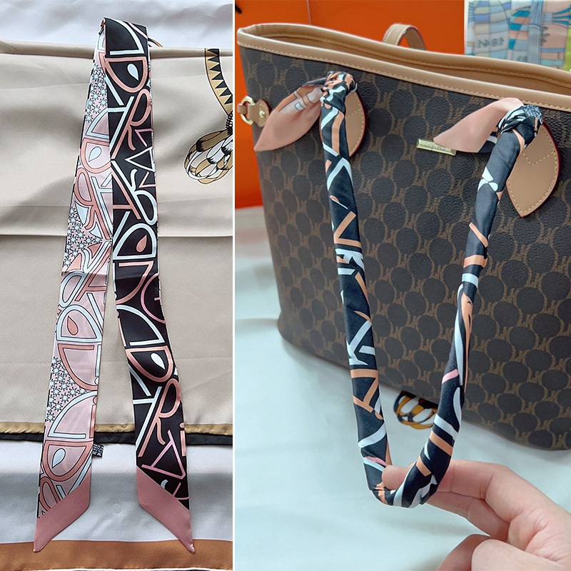 ขยายสไตล์ 120 ผ้าพันคอผ้าไหมขนาดเล็กผูก Tote กระเป๋าสายคล้องแฟชั่นผ้าพันคอ All-Match เข็มขัดคุณภาพสูงสายรัดผมตกแต่ง
