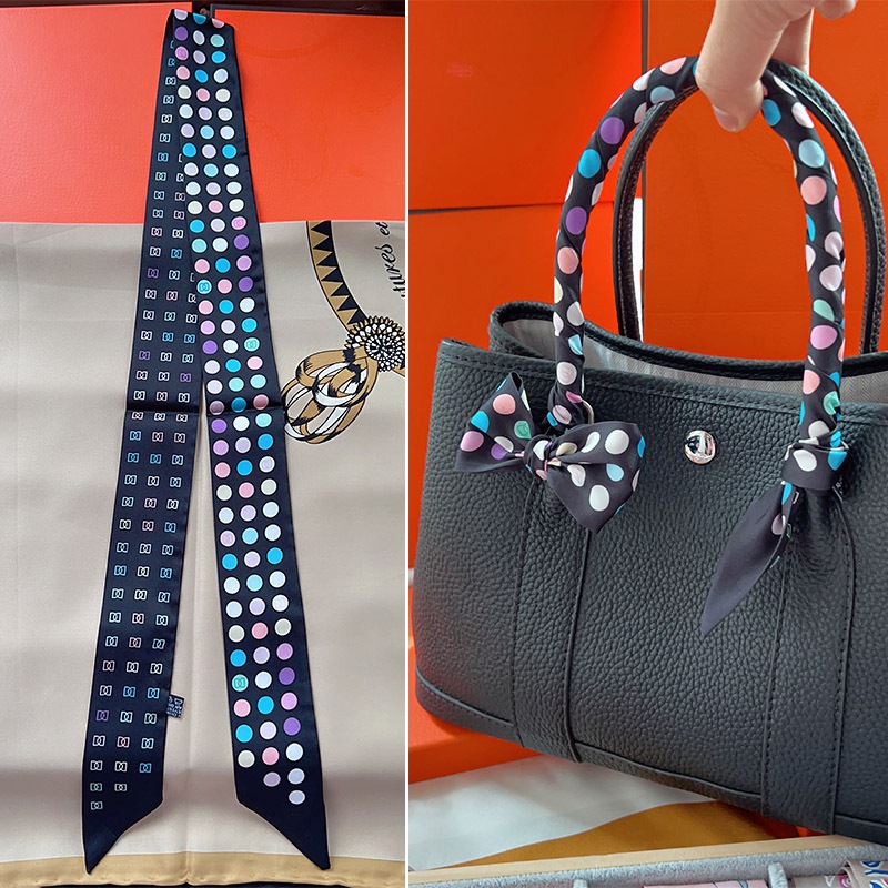 ขยายสไตล์ 120 ผ้าพันคอผ้าไหมขนาดเล็กผูก Tote กระเป๋าสายคล้องแฟชั่นผ้าพันคอ All-Match เข็มขัดคุณภาพสูงสายรัดผมตกแต่ง - รูปที่ 6