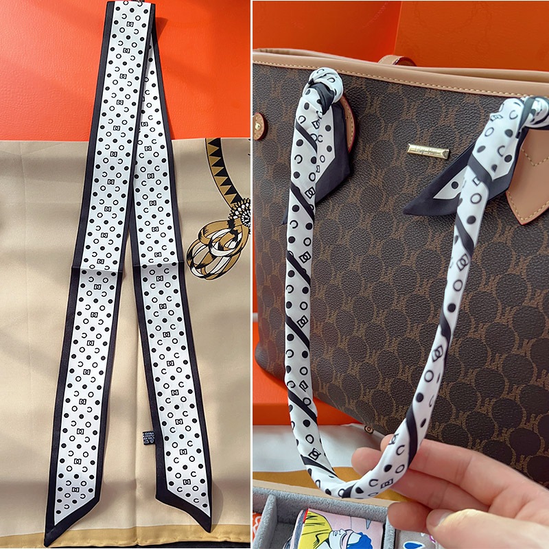 ขยายสไตล์ 120 ผ้าพันคอผ้าไหมขนาดเล็กผูก Tote กระเป๋าสายคล้องแฟชั่นผ้าพันคอ All-Match เข็มขัดคุณภาพสูงสายรัดผมตกแต่ง - รูปที่ 7