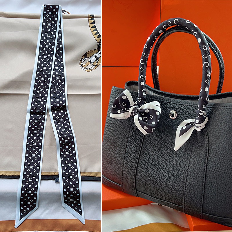 ขยายสไตล์ 120 ผ้าพันคอผ้าไหมขนาดเล็กผูก Tote กระเป๋าสายคล้องแฟชั่นผ้าพันคอ All-Match เข็มขัดคุณภาพสูงสายรัดผมตกแต่ง - รูปที่ 3