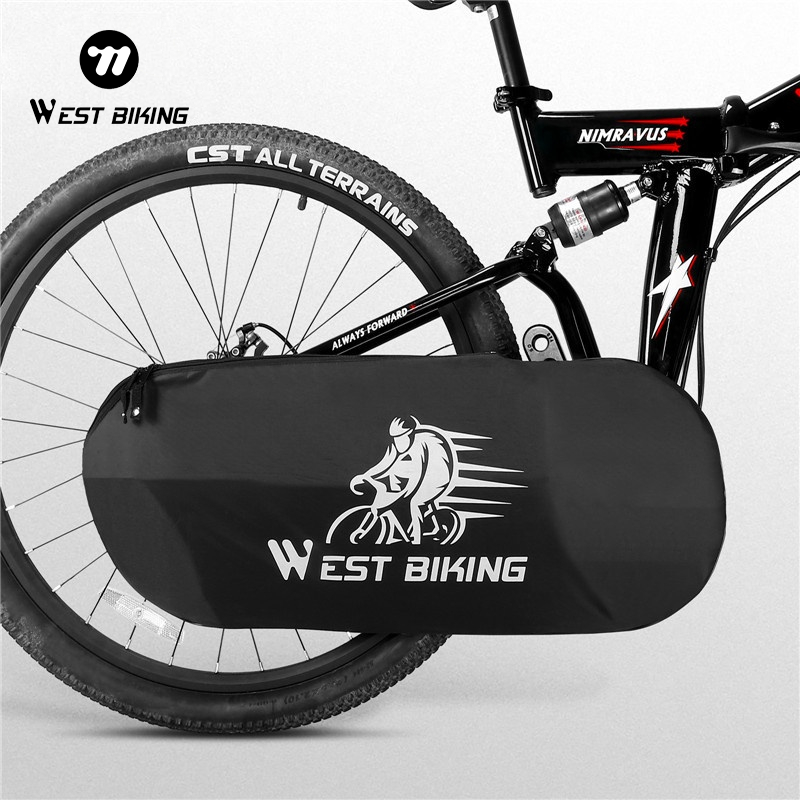 WEST BIKING บังโซ่จักรยานกันน้ำและกันฝุ่นฝาครอบป้องกันข้อเหวี่ยงจักรยานเสือภูเขาฝาครอบเฟืองอุปกรณ์ขี่