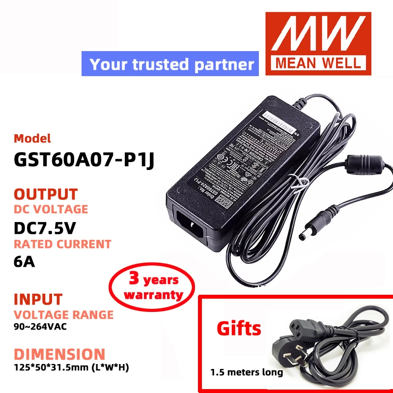MEAN WELL GST60A07-P1J GST60A09-P1J GST60A15-P1J GST60A18-P1J Power Adapter MeanWell Switching Power