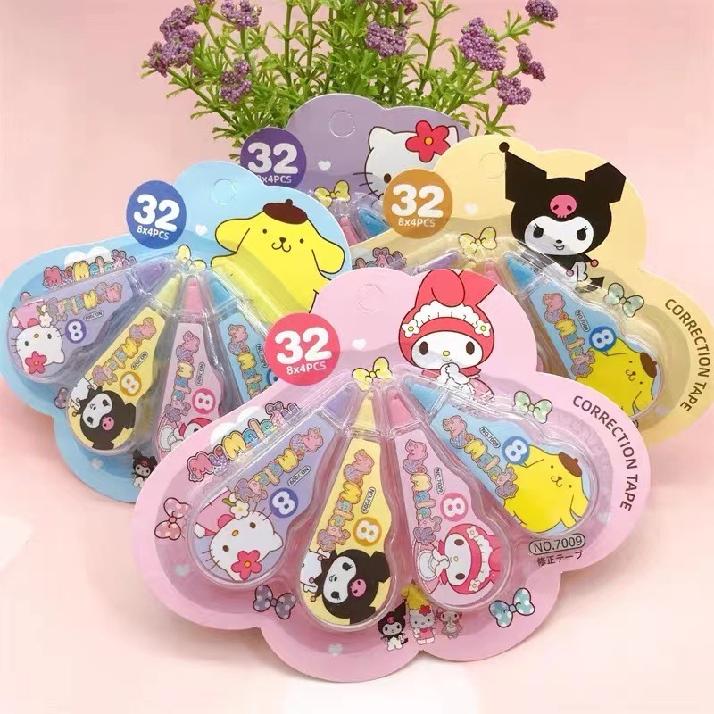 Sanrio,เทปลบคําผิด,ชุดเทปลบคําผิด,eraser,