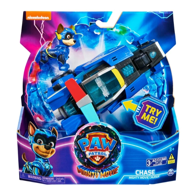 PAW Patrol: The Mighty Movie, Toy Car with Lights, Sounds & Chase Figure Paw Patrol: ภาพยนตร์อันยิ่ง