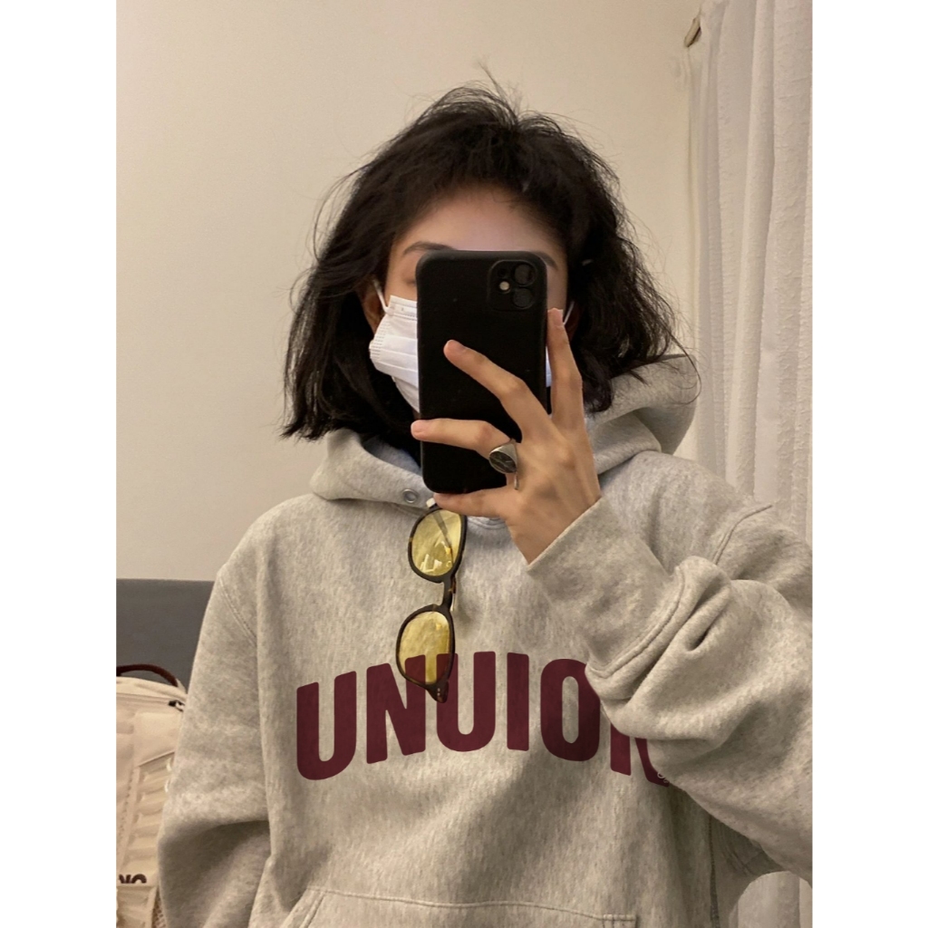 ส่งไวจากไทย SELLDA M-2XL เสื้อฮู้ด ลายพิมพ์ แขนยาว เกาหลี โอเวอร์ไซส์ ผู้หญิง