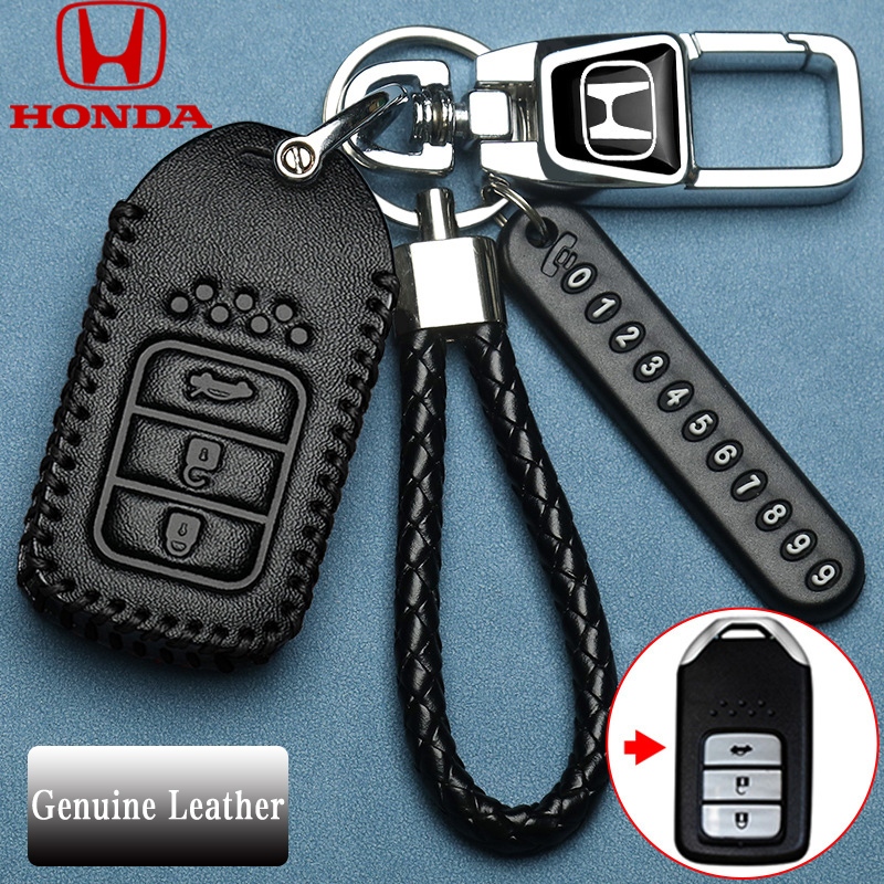 Honda 3 ปุ่มกุญแจรถเหมาะสําหรับ Honda city/jazz/accord/HR-V/CR-V Key Cover พวงกุญแจ