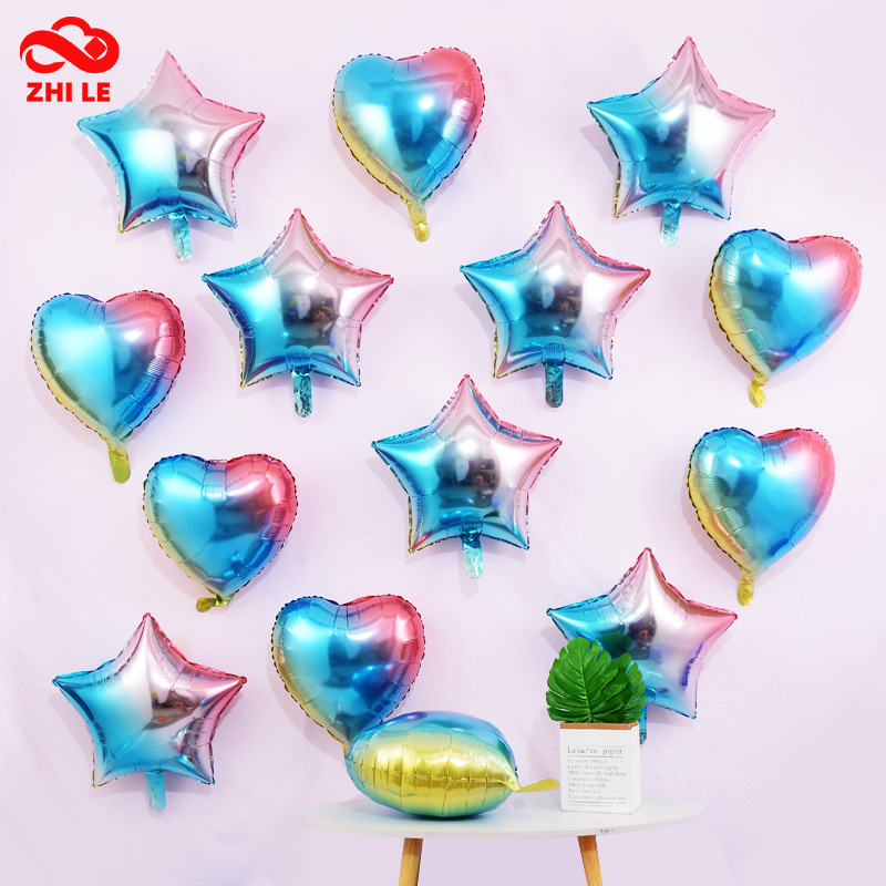 1ชิ้นบอลลูนอลูมิเนียมฟอยล์รัก/ดาวพรรคตกแต่งลูกโป่ง