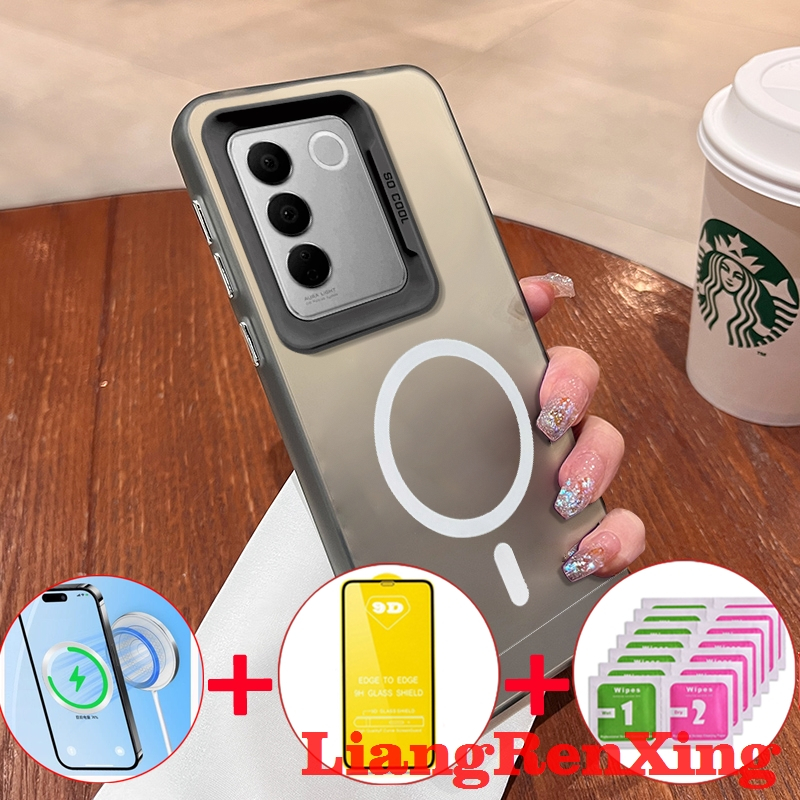 4 in 1 พร้อม 9D Soft Film case สําหรับ VIVO V27 5G VIVO V27E VIVO Y100 VIVO V29E VIVO V29 5G เคสโทรศ