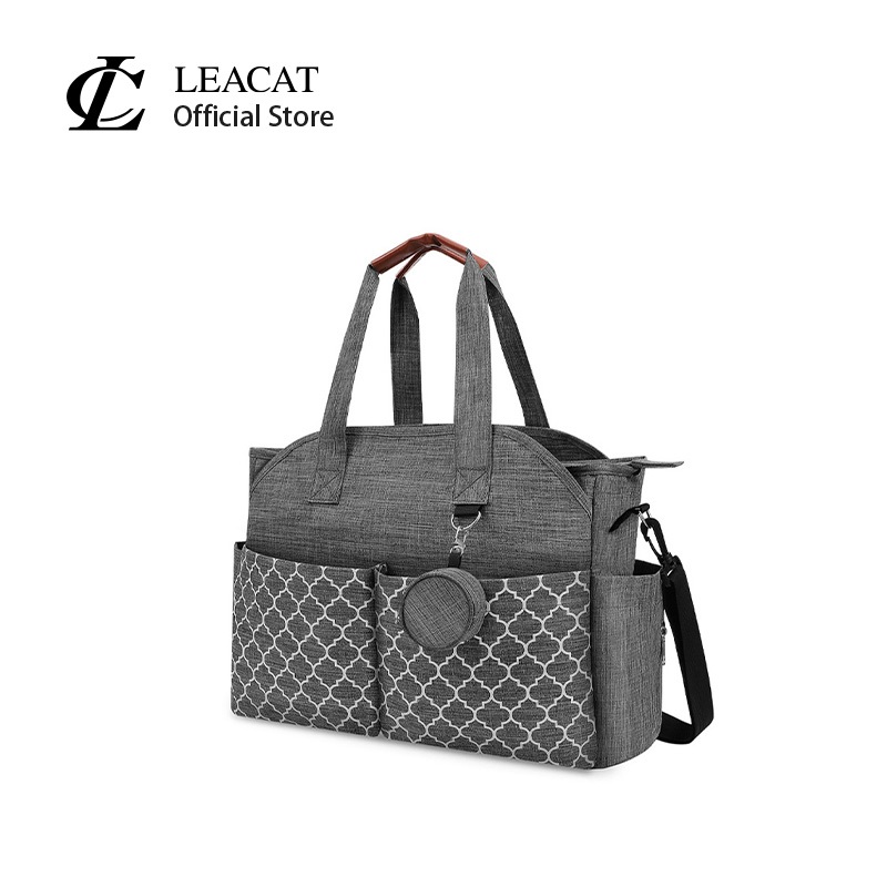 LEACAT กระเป๋าพยาบาลกันน้ําหลายกระเป๋าความจุขนาดใหญ่กระเป๋าผ้าอ้อมสําหรับเดินทางทุกวัน Camping