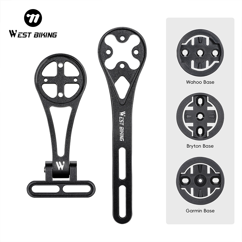WEST BIKING ขายึดวัดระยะทางแบบยกในตัวขายึดขยายจักรยานเสือหมอบไฟจักรยานกีฬาขายึดกล้องขยายขายึดคอมพิวเตอร์จักรยาน