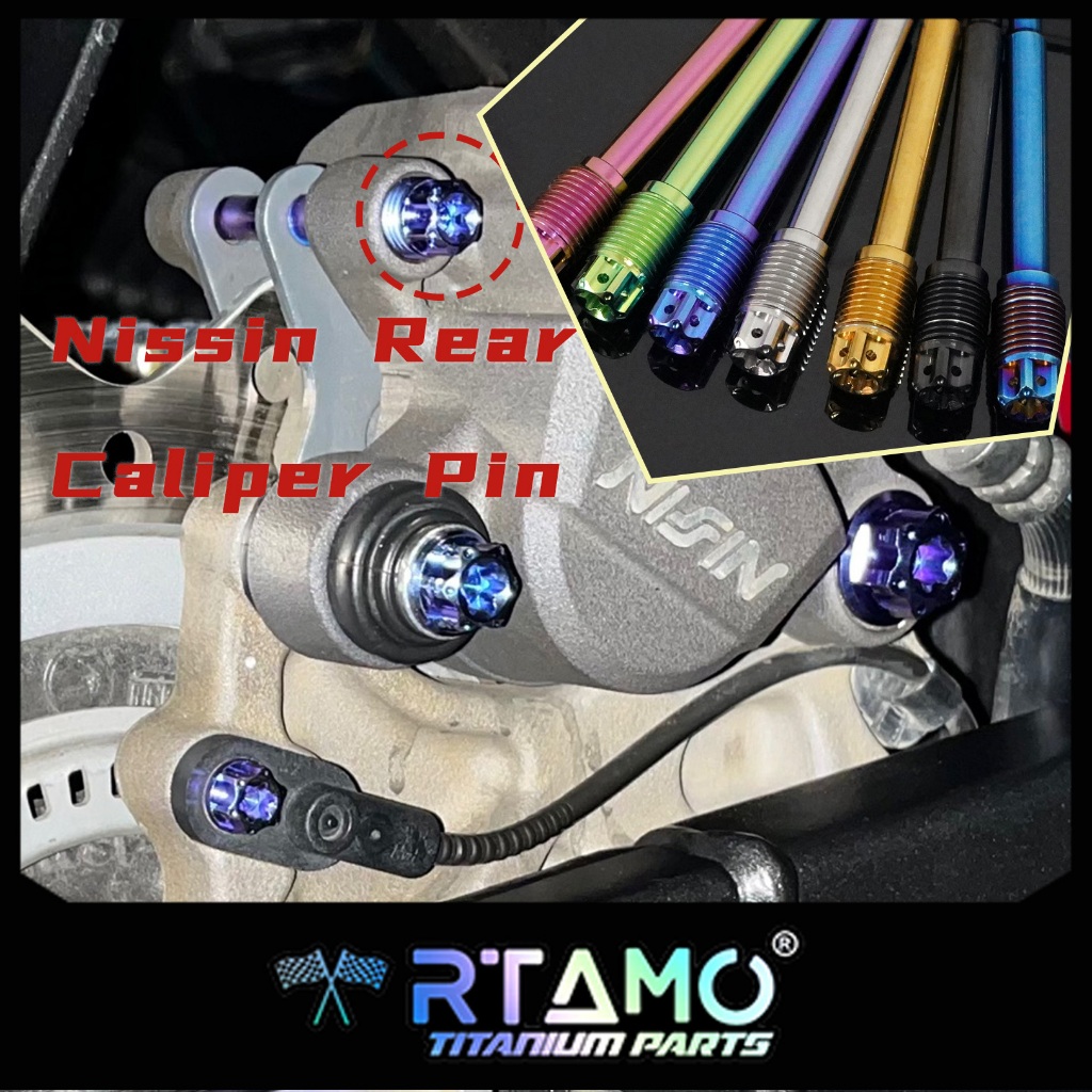 RTAMO ไทเทเนียม Gr5 สลักยึดผ้าเบรค Forza350 CBR500 Xadv750 Honda Nissin ปั้มเดิม น๊อตสลักผ้าเบรค