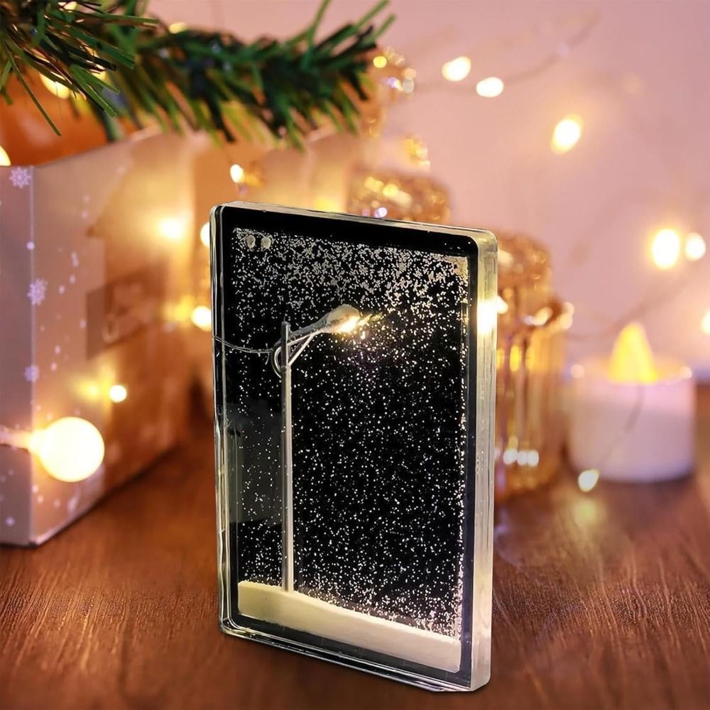 Gpionvs4561 Snowy night light ไฟกลางคืนขนาดเล็ก ของขวัญทํามือ แพ็คเกจวัสดุทํามือ