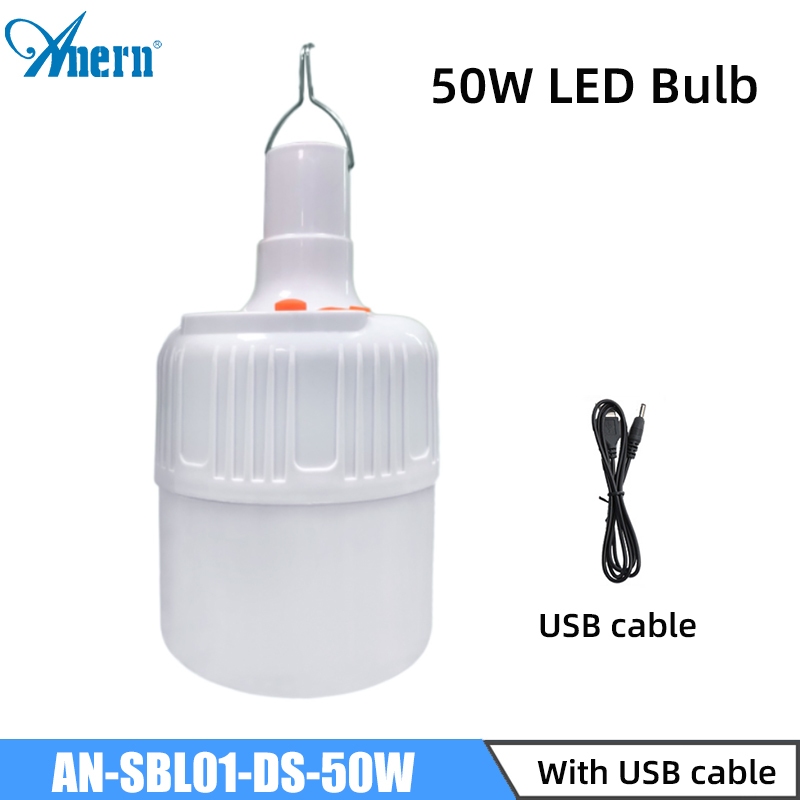 50w หลอดไฟ LED USB ชาร์จหลอดไฟแบบพกพามัลติฟังก์ชั่น LED Light Camping โคมไฟกลางคืนกลางแจ้ง