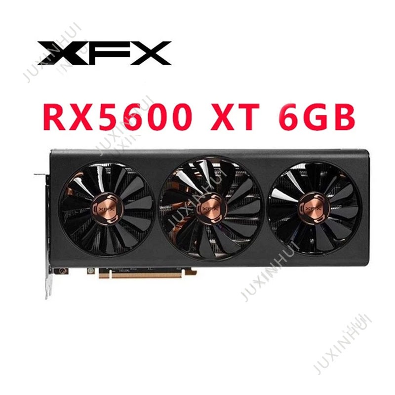 XFX RX 5600 XT RX5600 XT 6GB กราฟิกการ์ด GPU AMD Radeon RX5600XT GDDR6 การ์ดเดสก์ท็อป PC S