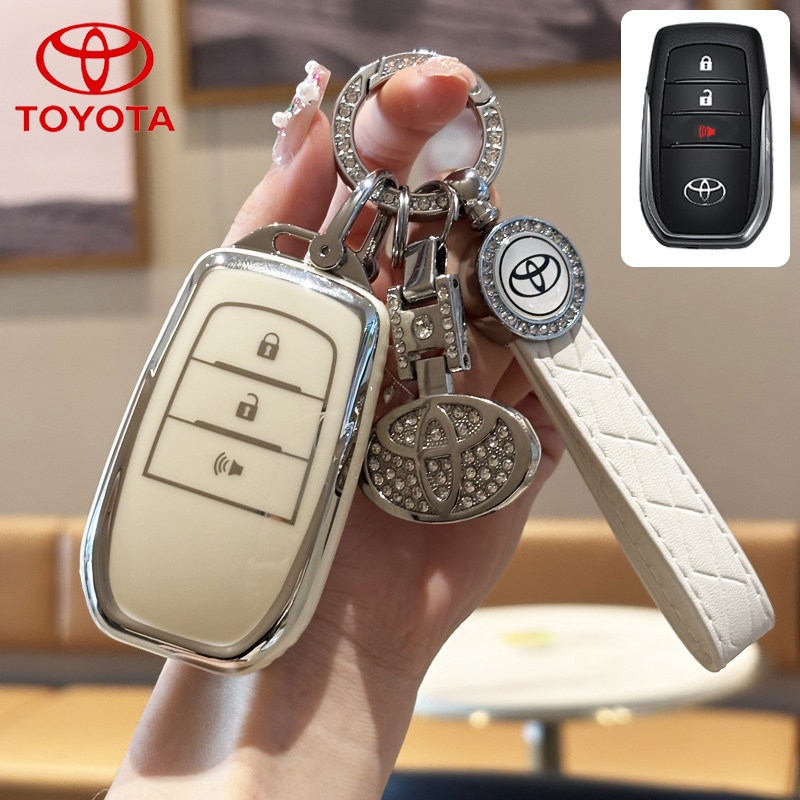ฝาครอบกล่องกุญแจรถโตโยต้า เหมาะสําหรับ Toyota Hilux/Rocoo/Revo/Fortuner/Innova TPU ที่หุ้มพวงกุญแจรถ