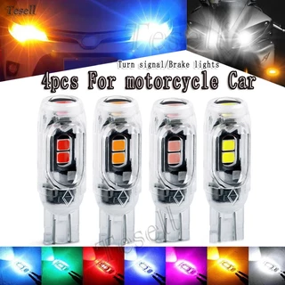 4 ชิ้นแฟลชรถ T10 หลอดไฟ Led ไฟเลี้ยว W5W 194 ตัวบ่งชี้ความกว้างพร้อมเลนส์ 2835 5SMD
