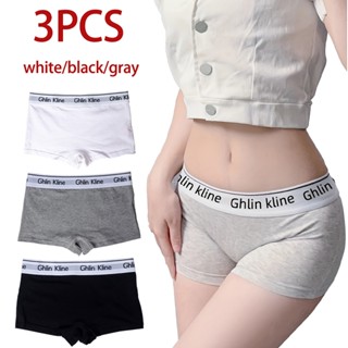 3 ชิ้น Unisex Boxer ชุดชั้นในสตรีคู่กีฬากางเกงขาสั้นผ้าฝ้าย …