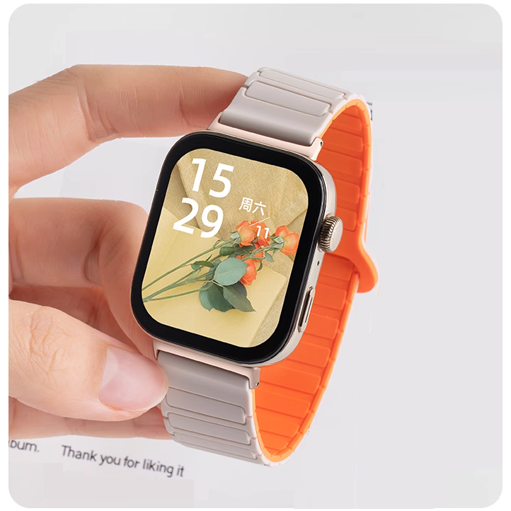 Rubber Magnetic Watch Strap Compatible For Huawei Watch Fit 3 สาย Soft Huawei Watch fit 2 สาย Silicone Huawei fit 3 / Huawei Watch Fit new สาย Huawei Fit SE / Huawei Watch Fit สาย Magnetic Huawei Watch Fit 2 Strap Replacement สาย Huawei Watch fit 3 Strap