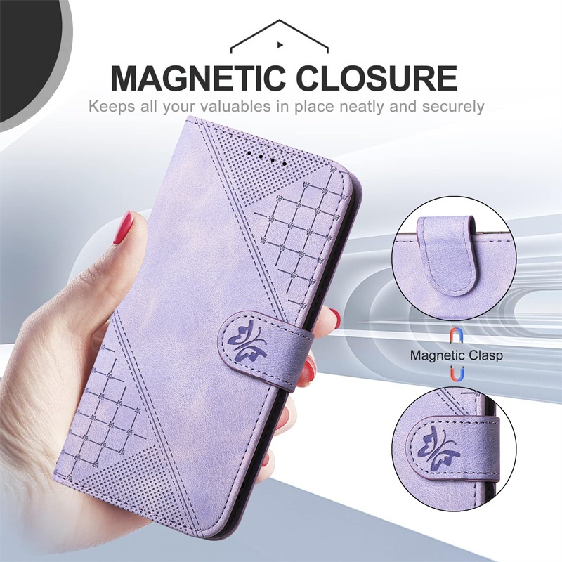 กระเป๋าสตางค์หนังสําหรับ Honor 100 200 Pro Smart Magic 5 Lite Play 6T Pro 30 Plus 5G Simple Flip Casing ธุรกิจขาตั้งฝาครอบป้องกัน