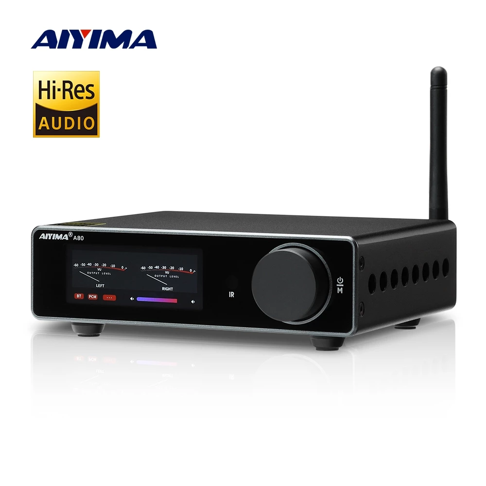 AIYIMA A80 เครื่องขยายเสียงสเตอริโอ HiRes TPA3255 DAC บลูทูธ PFFB 300Wx2 Class D 2.0 Digital Amp