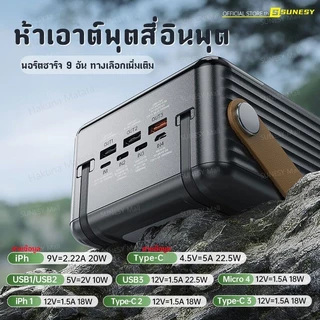 🔥ขายฮิตในไทย🔥 SUNESY พาวเวอร์แบงค์ 100000 mAh ชาร์จ1ครั้งใช้ได้1เดือน พอร์ตเอาต์พุตหลายพอร์ต ของแท้100% แบตสำรอง Powerbank