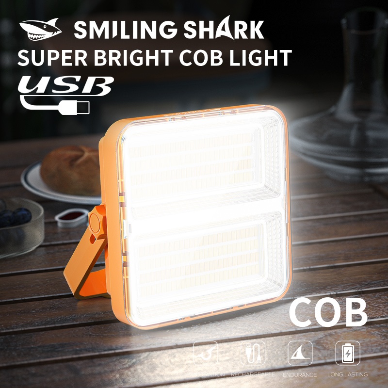SmilingShark YJ5822 ไฟฉาย led พลังงานแสงอาทิตย์ แม่เหล็ก คบเพลิง ซุปเปอร์ไบรท์ นำ ไฟทำงาน ขาว / อุ่น / แดงและน้ำเงิน ไฟแคมป์ปิ้ง Type-C ชาร์จใหม่ได้ กันน้ำสำหรับตั้งแคมป์ทำงานฉุกเฉิน