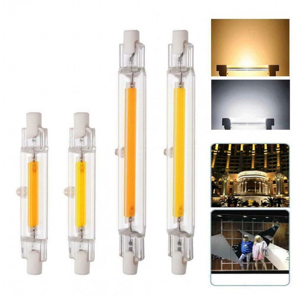 หรี่แสงได้ R7S หลอดไฟ Led Cob Tube 78 มม./118 มม. 10 W หลอดไฟ 220 V ไฟแก้วสีขาวอบอุ่นยาวเพดานกันน้ําความสว่างโคมไฟพลังงานสูงพลังงาน