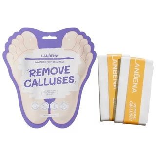 LANBENA foot facial mask, hand facial mask, foot peeling facial mask, foot peeling, care, heel cracking,, scrub, remove surrounding dead skin，hand care