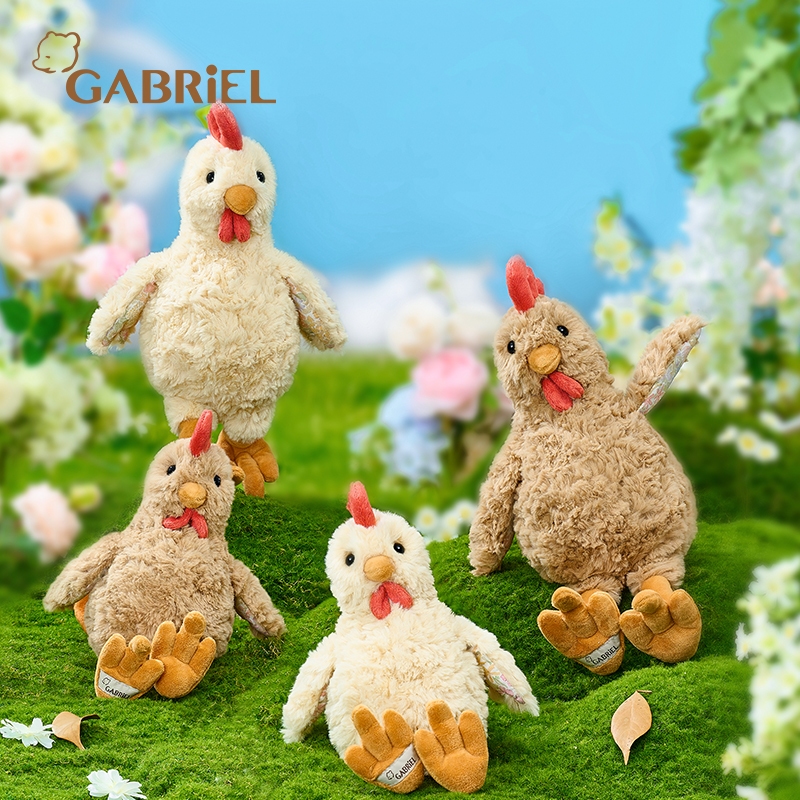 [มาใหม่] Gabriel Chicken Plush Toy Handmade Soft Gift Comforting Companion Doll