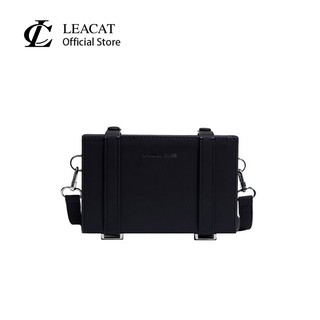 Leacat Square Shoulder Bag Men's Mini Soft Luggage Fashion Sling For Unisex