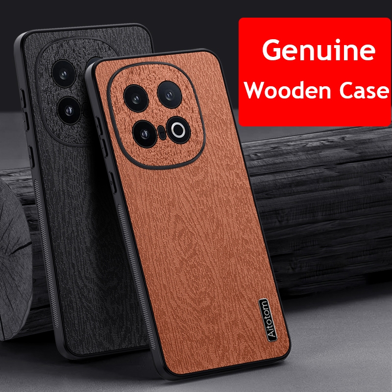 IQOO 13 5G iQOO13 iqoo13 เคสไม้กันกระแทกเลนส์กล้องป้องกันเต็มฝาหลังปลอก