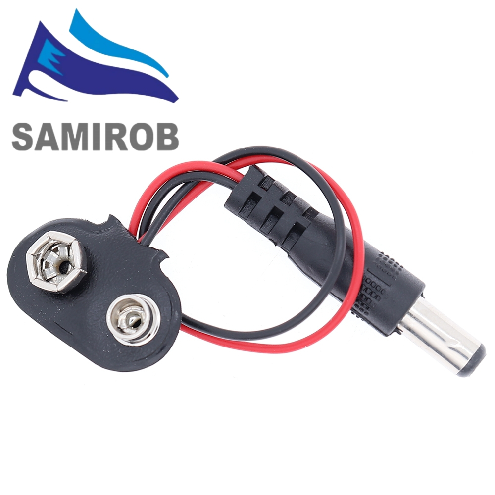 ปลั๊กปุ่มกดแบตเตอรี่ 90 DC 9V สําหรับ Arduino Mega 2560 1280 UNO R3 132 9V