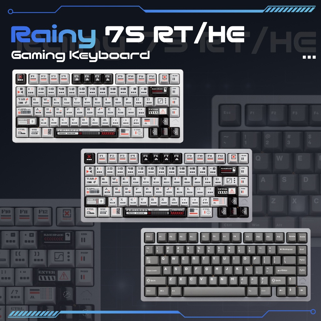 คีย์บอร์ด WOBKEY Rainy 75 |คีย์บอร์ดสวิตช์แม่เหล็ก Rainy 75 RT