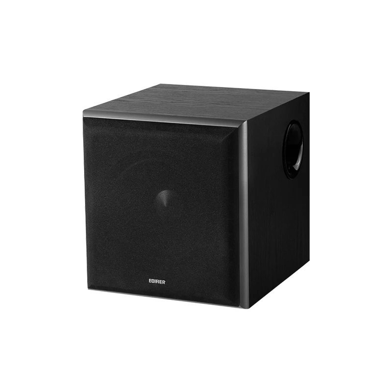 Edifier T5 ซับวูฟเฟอร์แบบมีไฟเลี้ยง, กำลังขับออกทั้งหมด 70W RMS, วูฟเฟอร์ 8 นิ้ว, ความถี่ต่ำถึง 38Hz, การเชื่อมต่อ RCA Line-in/Line-out (pass through) thumbnail 10