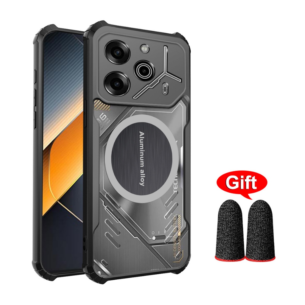 5 PCS สําหรับ Tecno Pova 6 Pro กรณีอลูมิเนียมกระจายความร้อนสําหรับ TECNO Pova6 Pova 6Pro 6 Pro Graph