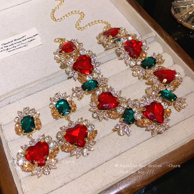 [จูวบิวตี้]เพทายรักประกบสร้อยคอยุโรปและสหรัฐอเมริกาความรู้สึกระดับสูงของโซ่กระดูกไหปลาร้าวินเทจทั้งหมดใหม่เครื่องประดับเฉพาะขายส - รูปที่ 6