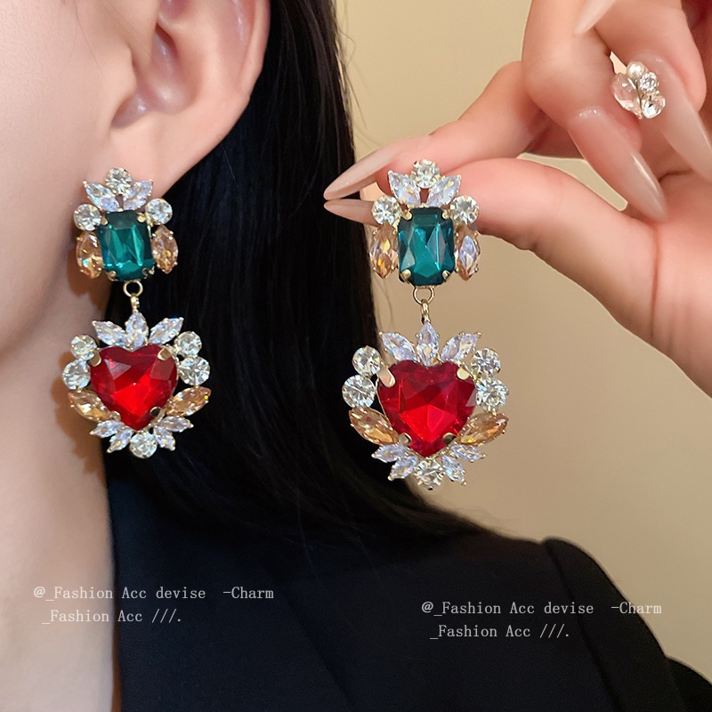 [จูวบิวตี้]เพทายรักประกบสร้อยคอยุโรปและสหรัฐอเมริกาความรู้สึกระดับสูงของโซ่กระดูกไหปลาร้าวินเทจทั้งหมดใหม่เครื่องประดับเฉพาะขายส - รูปที่ 3