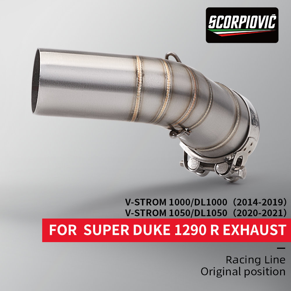 Slip สําหรับ V Strom 1000 2014 - 2019 Vstrom 1050 2020-2021 DL 1000 Vstrom Escape Moto DL1000 ท่อไอเสีย Mid Link ท่อ