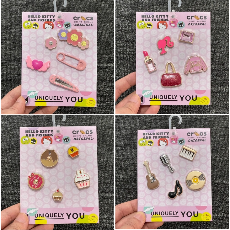 ใหม่ crocs jibbitz Charm Meta set/jibbitz สําหรับ crocs/jibbitz/jibbbits/ Charm Metal /jibbitz crocs