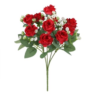 Red Rose Bouquet สําหรับงานแต่งงานเจ้าสาวช่อดอกไม้ประดิษฐ์ดอ…