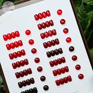 SANSU ชุดยาทาเล็บเจล 15 สี (ซีรีส์สีแดง) 11 สีเจลพื้น+2 สีเจลแคทอาย+2 สีเจลไซรัป แถมแผนภูมิสี