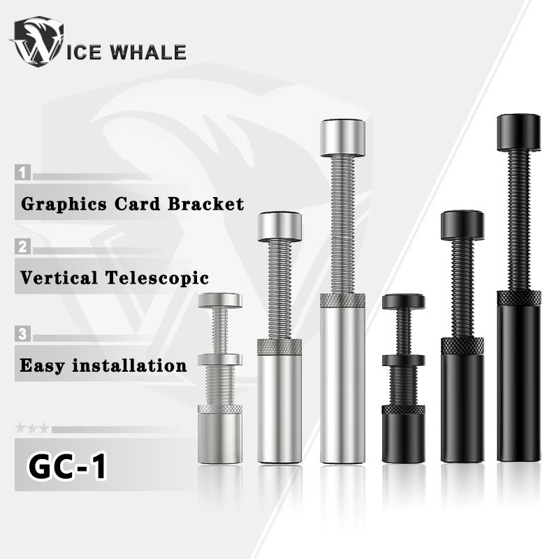 Ice Whale GC-1 กราฟิกการ์ด GPU ผู้ถือแนวตั้ง Telescopic หมุนขาตั้งวงเล็บแม่เหล็ก Video Card Holder
