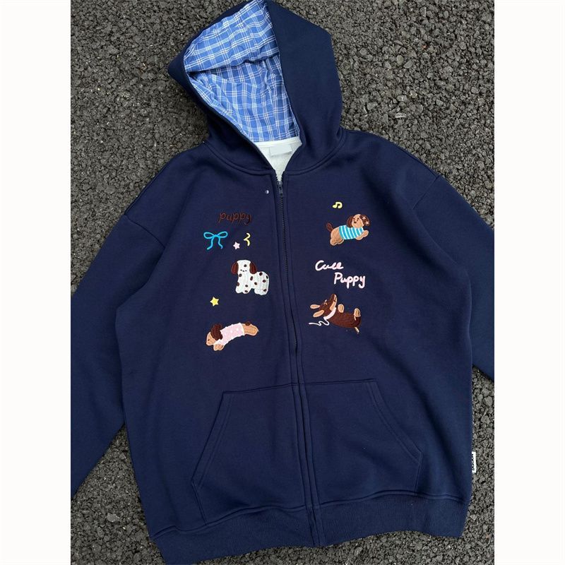 【BANKO】เวอร์ชั่นเกาหลีฤดูใบไม้ร่วงผู้หญิงหลวมปักลายสก๊อตคลุมด้วยผ้าแขนยาว Swe - รูปที่ 5