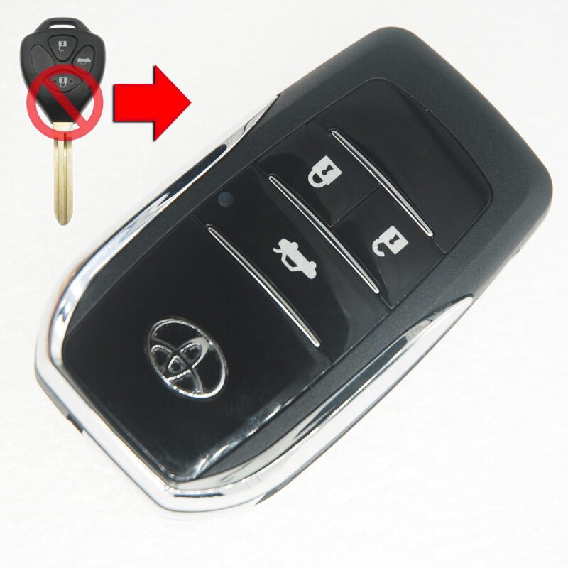 กรอบกุญแจพับ Toyota Case กุญแจรถ Toyota Vigo/Vios/Yaris/Vitz/Commuter กุญแจรีโมท Toyota Hilux/Innova/Fortuner 2/4 ปุ่ม - รูปที่ 6