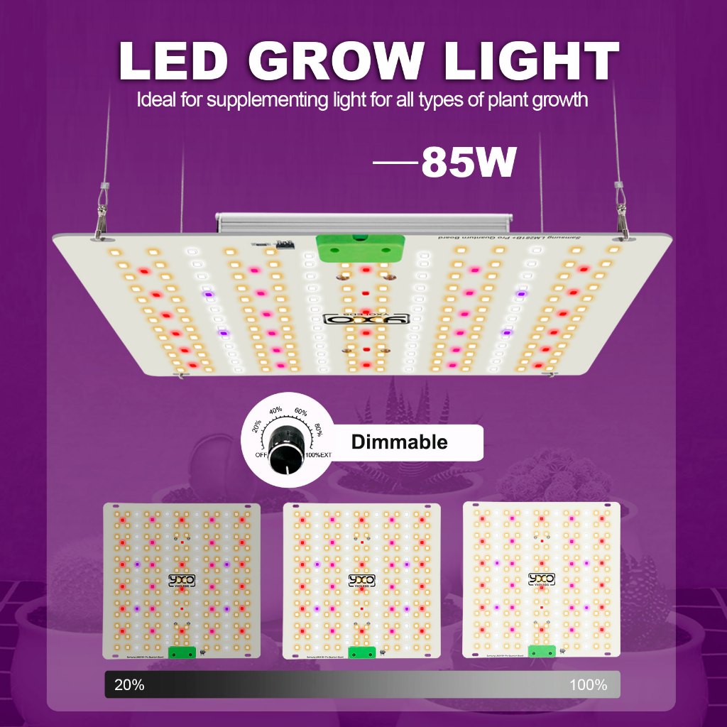 หรี่แสงได้ LED Grow Light UV IR Quantum Tech บอร์ด LED SamsungLM281B PRO V2 85W