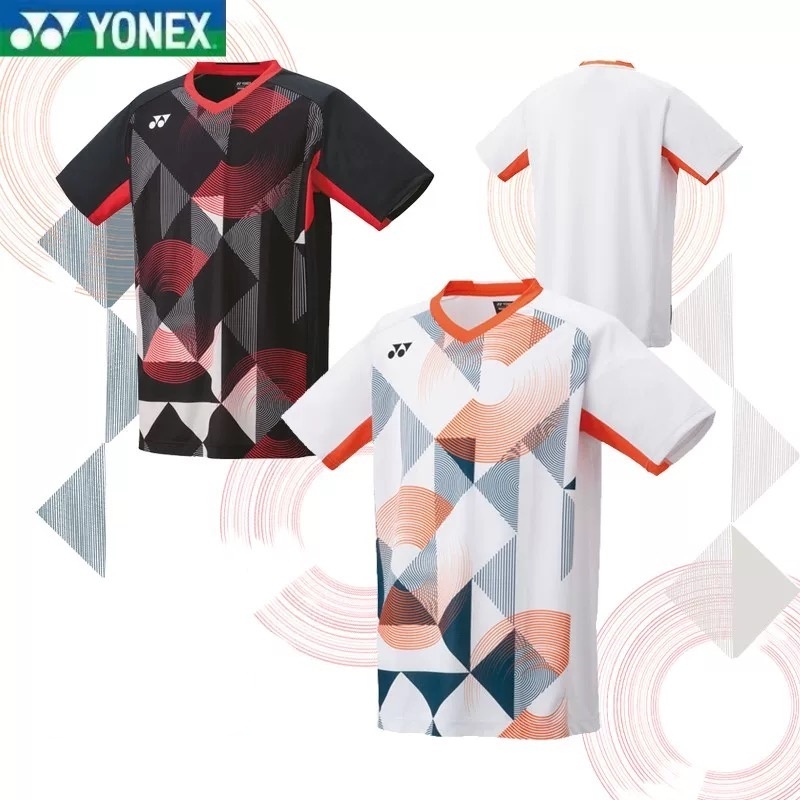 โยเน็กซ์ เสื้อแบดมินตันผู้ชายและผู้หญิงหลวมสบายแห้งเร็วระบายอากาศจับคู่เสื้อผ้ากีฬาด้านบนเทนนิสเสื้อผ้า
